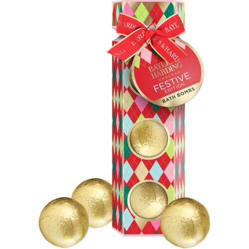 Baylis &amp;amp; Harding Festive Edition Luxury Bath Bomb kroglica za kopel v darilnem pakiranju Slike