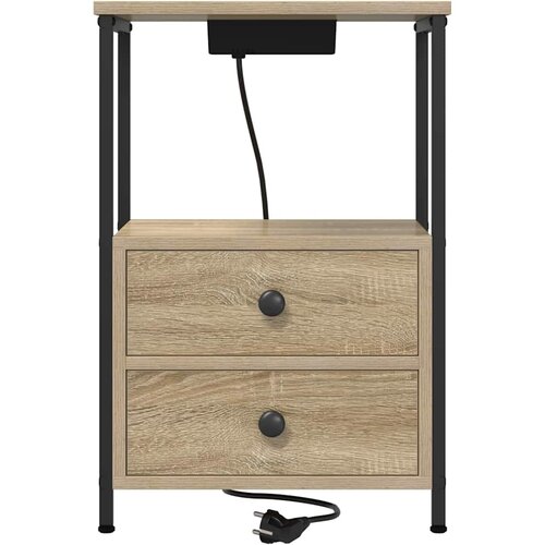  Noćni ormar s ladicama 2 pcs Sonoma hrast 40 x 31 x 60 cm Slike
