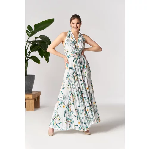 By Your Side Woman's Maxi Dress Infinity Fern Flowers