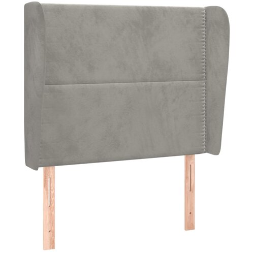 Maison Chic vzglavna omarica - nočna omarica - posteljna omarica z u&amp;scaron;esi svetlo sivo 103x23x118/128 cm žamet, (21708972) Slike