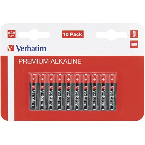  Baterija alkalna 1,5V AAA pk10 Verbatim 49874 LR03 blister Slike