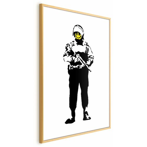  Plakat - Smiling Policeman 40x60 Zlatni okvir Cene
