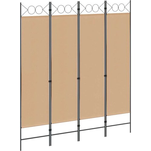  4-panelni pregradni zid Bež 160 x 180 cm Tkanina - Bež 4 Cene