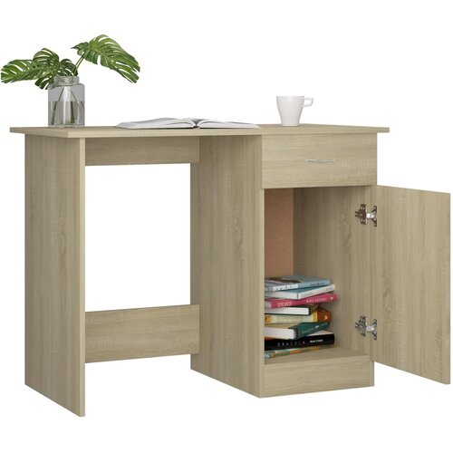  Radni stol boja hrasta sonome 100x50x76 cm konstruirano drvo Slike