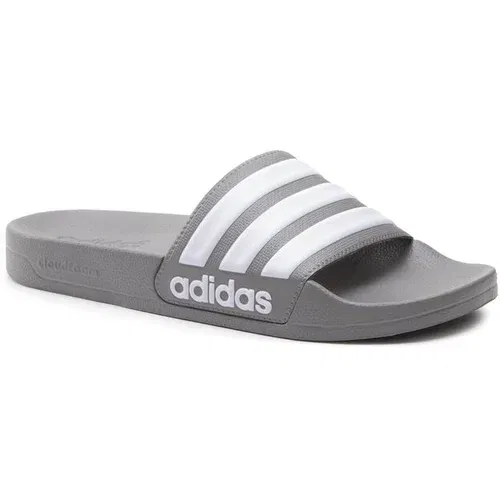 Adidas Natikače 'Adilette Shower' tamo siva / bijela