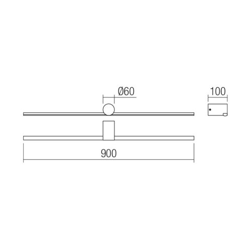  Redo 01-4034 - LED osvetljenje za kupatilsko ogledalo ROW LED/18W/230V 90 cm IP44 belo Slike