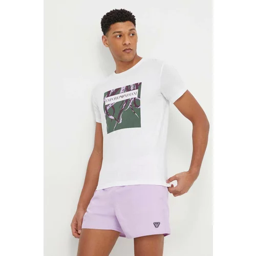 Emporio Armani Underwear Pamučna majica za muškarce, boja: bijela, s tiskom