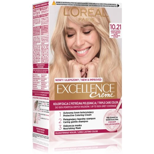 L&amp;acute;Or&amp;eacute;al Paris Excellence Creme boja za kosu nijansa 10.21 Very Light Pearl Blonde 1 kom Slike