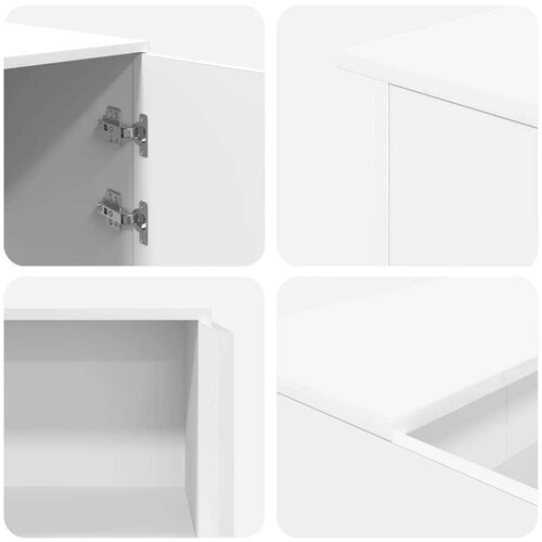 VidaXL Recepcijski stol bijeli 135x50x103,5 cm izrađeno drvo Slike