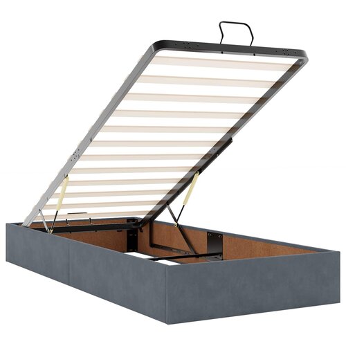  Krevet od pjene s madracem i LED-om Tamnosiva 160 x 200 cm Slike