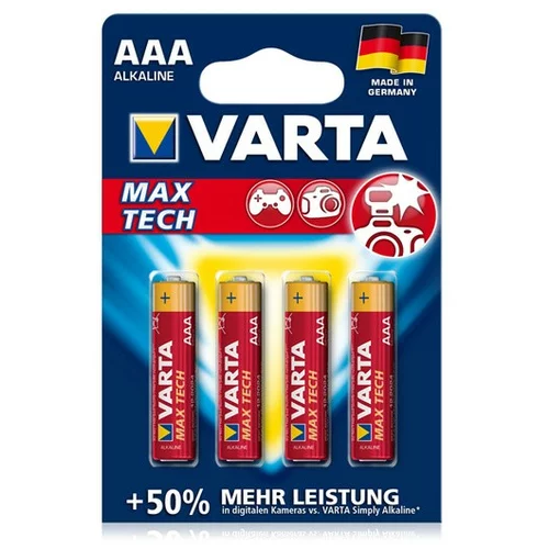 Varta Max Tech baterija AAA, 4 kos