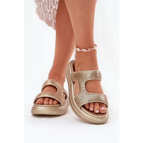 Boto Decorated Women's Platform Sandals Golden Jestella Cene