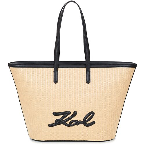 Karl Lagerfeld Nakupovalne torbe K/SIGNATURE RAFFIA MD TOTE Bež Cene