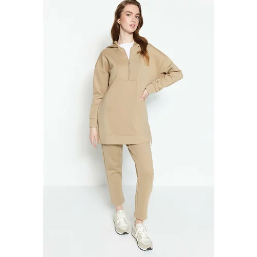 Trendyol Sweatsuit Set - Cream - Relaxed fit
