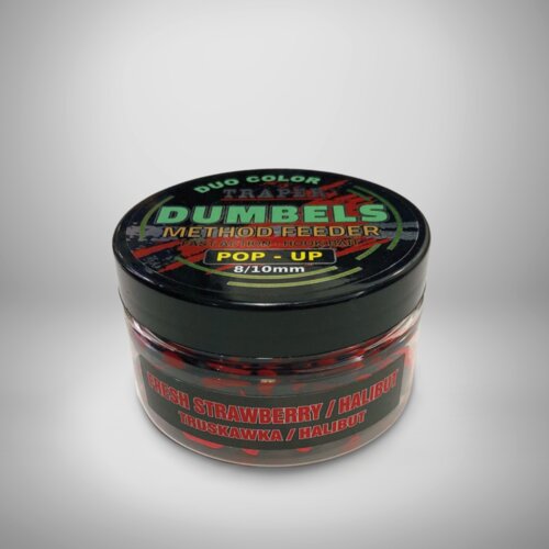 TRAPER MF Dumbels Pop-up Mamac, Dvobojni, 8-10mm, Jagoda/Halibut, 30g Cene