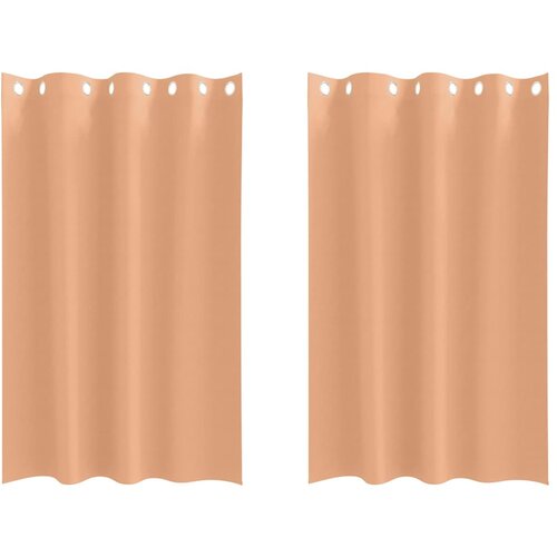  Zavjese za blackout s prstenovima 2 pcs Svijetlosmeđa Slike