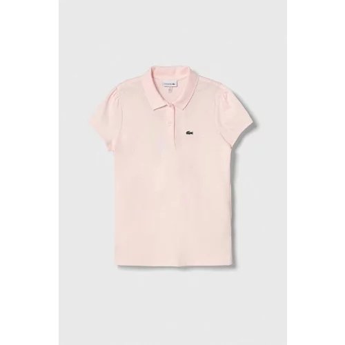 Lacoste Pamučna polo majica boja: ružičasta, s ovratnikom