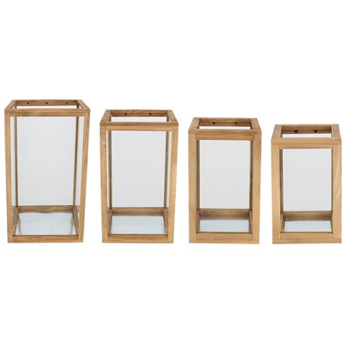 Esschert Design Drvena lanterna 4 kom (visina 51 cm) Woody &amp;ndash; Slike