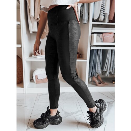 DStreet Legginsy damskie woskowane z wysokim stanem NIVANA czarne Cijene