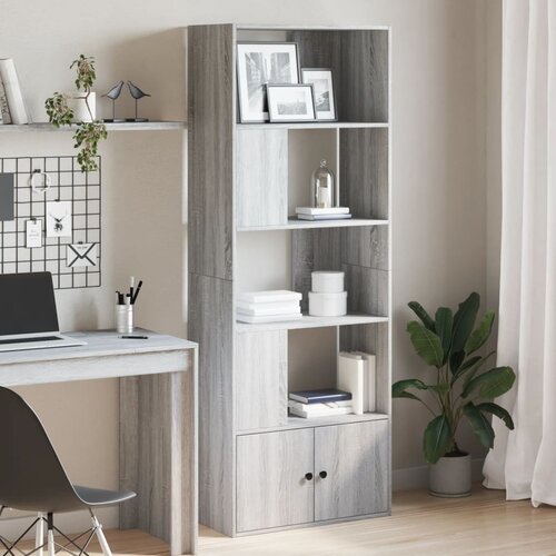 VidaXL Knjižna omara siva sonoma 70x36x189 cm inženirski les Slike
