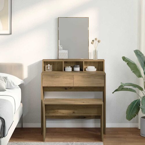  Toaletni stolac Artisan hrast 70x35x45 cm izrađeno drvo Cijene