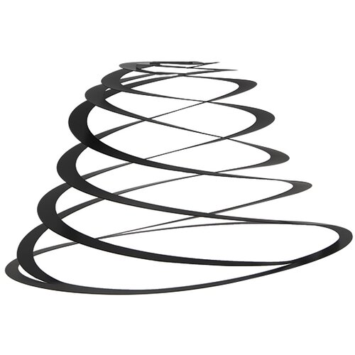 QAZQA Jeklen senčnik črn 50 cm - Spirala Slike