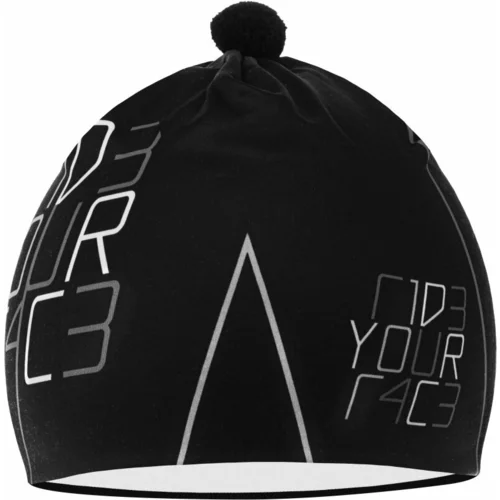 R2 Pompon Black/White/Gray Kapa