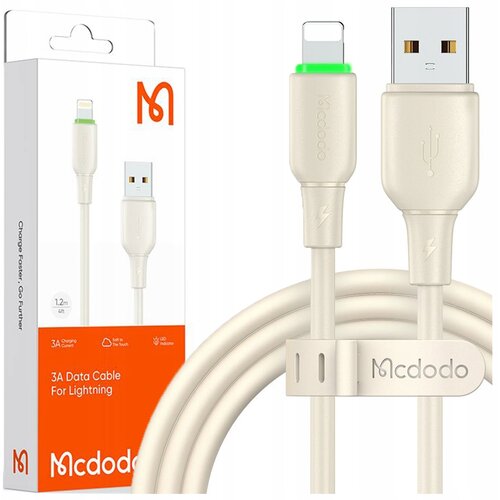 McDodo POLNILEC USB STRELA HITRO POLNJENJE KABEL ZA IPHONE 1M VODIL BEŽ, (21747990) Cene