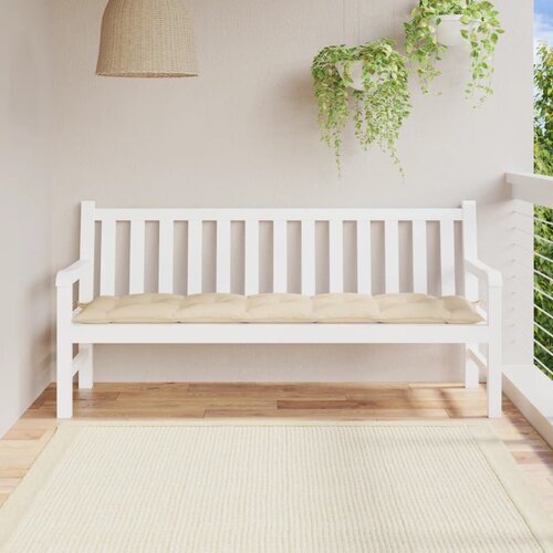 VidaXL Blazina za vrtno klop bež 180x50x7 cm oxford tkanina Slike