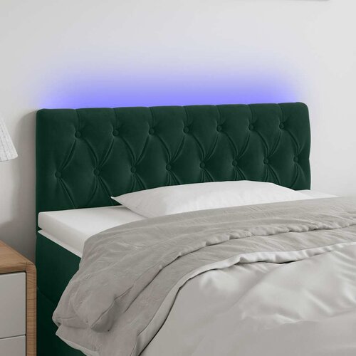  LED uzglavlje tamnozeleno 90x7x78/88 cm baršunasto Cene