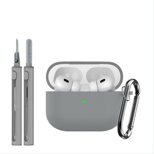 INF Silikonsko za&scaron;čitno ohi&scaron;je (3-delni komplet) Združljivo z Apple AirPods Pro 3 Grey, (5000074275) Cene