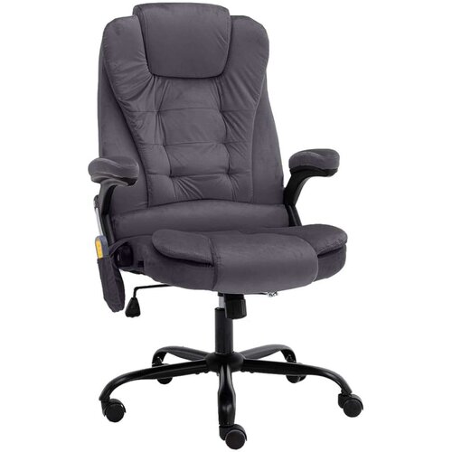  Masažna Radna stolica - Uredska stolica tamnosiva baršunasta - Tamno siva 1 s funkcijom masaže Cijene