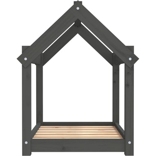  Krevet za pse sivi 71 x 55 x 70 cm od masivne borovine Slike