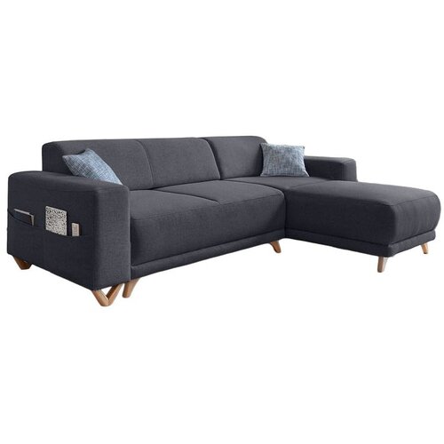 Miuform Antracitno siva sklopiva/s prostorom za odlaganje kutna garnitura Classy Sophie &amp;ndash; Slike