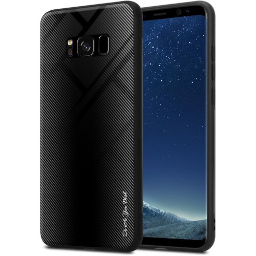 Cadorabo Ohi&scaron;je, združljiv s Samsung - Stripe Optics v Opal Black - Za&scaron;čitni pokrov iz silikona TPU in hrbta iz kaljenega stekla, (20576649) Cene