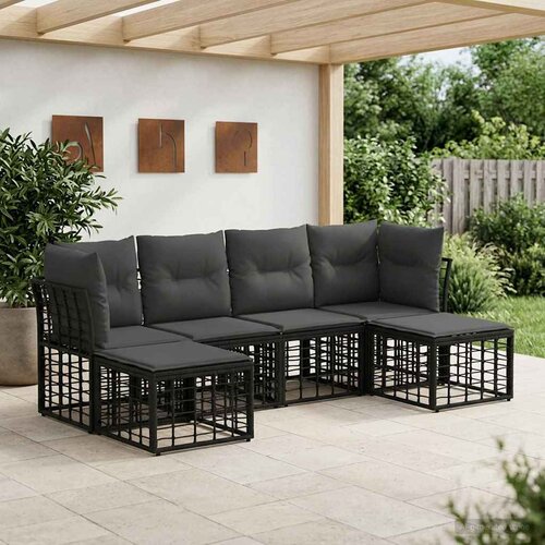  Set vanjskih sofa Crna Poliester Cijene