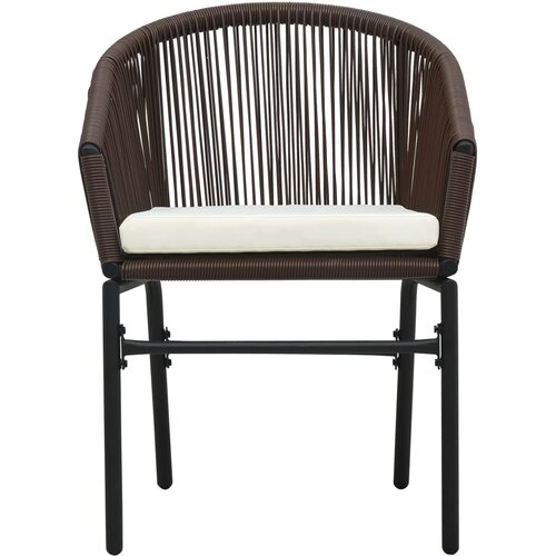  3-dijelni bistro set od PE ratana s jastucima smeđi Slike