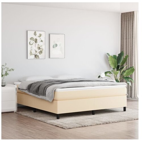  Za krevet s oprugama krem 180x200 cm od tkanine Cijene