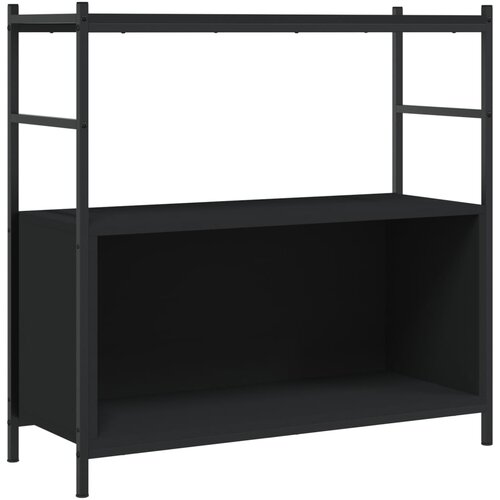 Maison Chic Knjižna omara - Knjižna polica - Knjižni regal črna 80x30x78,5 cm inženirski les in železo, (21723187) Slike