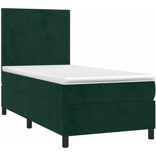 Box spring krevet s madracem tamnozeleni 90x200 cm bar&amp;scaron;unasti Slike