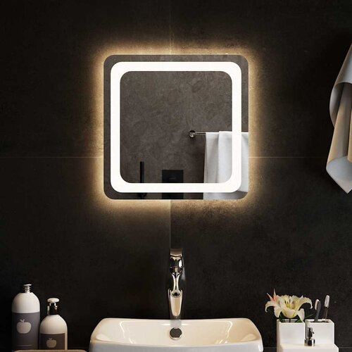  LED kupaonsko ogledalo 40x40 cm Slike