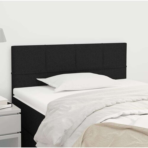  Uzglavlje crno 80 x 5 x 78/88 cm od tkanine Slike
