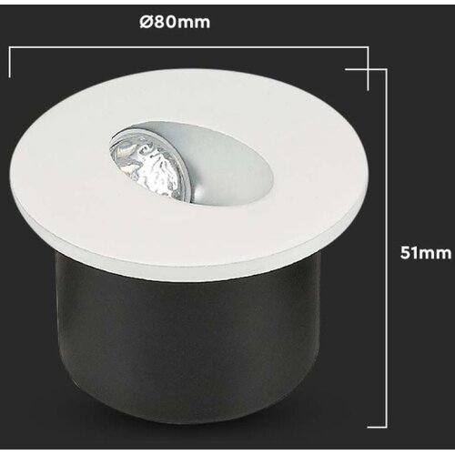  LED svetiljka za stepeni&amp;scaron;te LED/3W/230V 3000K bela Slike