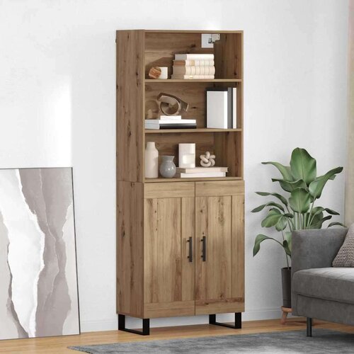 vidaXL Visok predalnik Umetni hrast 69,5 x 34 x 180 cm Cene