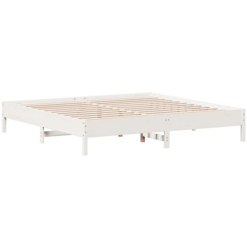 VidaXL okvir kreveta bez madraca bijeli 180x200 cm od masivne borovine Slike