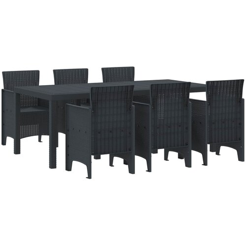  Vrtni set za objed 7 pcs Antracit Polipropilen Slike