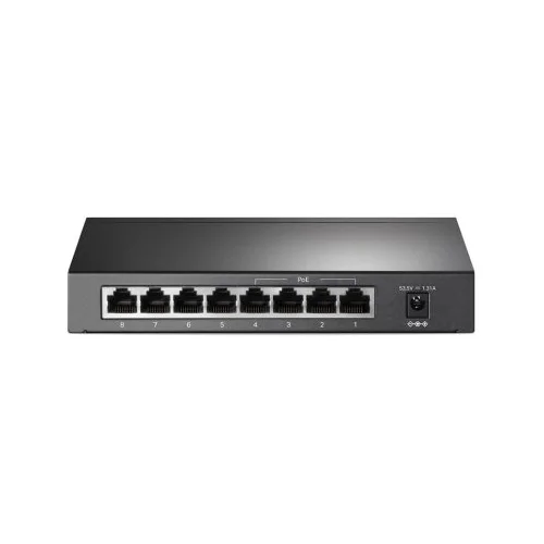 Switch TP-Link Tl-SF1008P, 8-port 10/100Mbps Desktop PoE , 8 10/100Mbps RJ45 ports including 4 PoE ports, 57W PoE Power supply, steel case