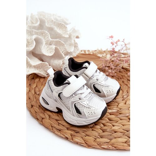 Kesi Children&amp;#039;s Velcro Sneakers White and Black Ephona Slike