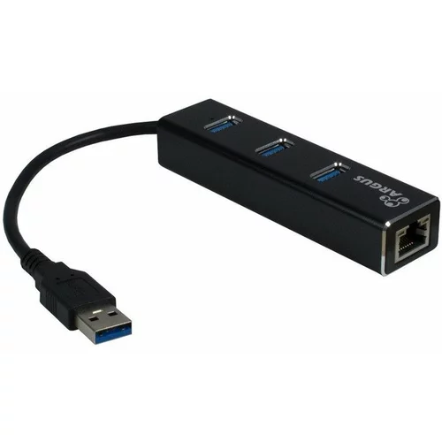 Inter-tech Mrežni adapter ARGUS IT-310 gigabit LAN USB3.0 3-port hub