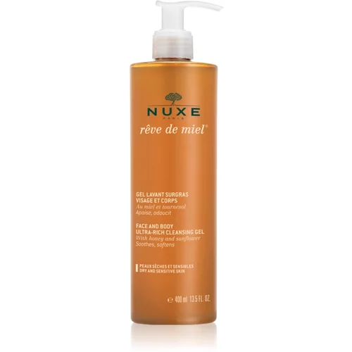 Nuxe Rêve de Miel® face and body ultra-rich cleansing gel gel za prhanje za obraz in telo 400 ml za ženske